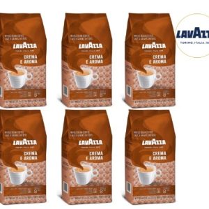 Lavazza Crema E Aroma Coffee Beans, 8/10, Italy, 1kg, Carton of 6 packs