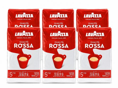 Lavazza Qualita Rossa Coffee Beans 1kg, Carton of 6 packs
