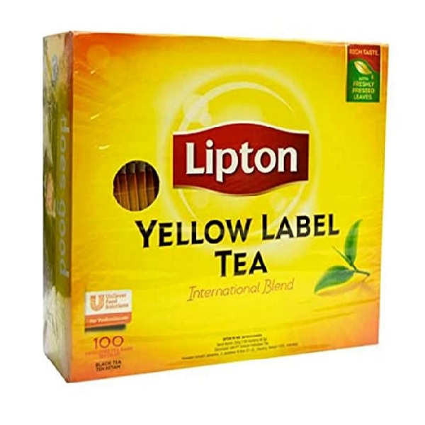 Lipton Yellow Label Black Tea Bags 100 envelopes Per Box - Image 2