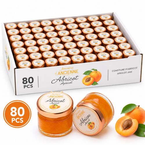 Maison Andresy Apricot Jam 28 gram jar carton of 80 pcs