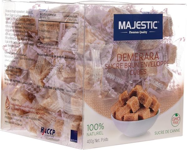 Majestic Individually Wrapped Brown Sugar Cubes 1 Box 400g - Image 2