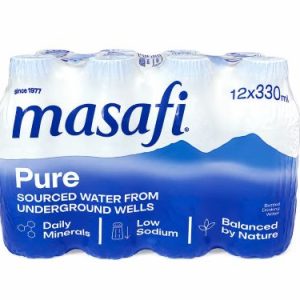 Masafi Pure Still water 330 ml x 12 plastic bottles