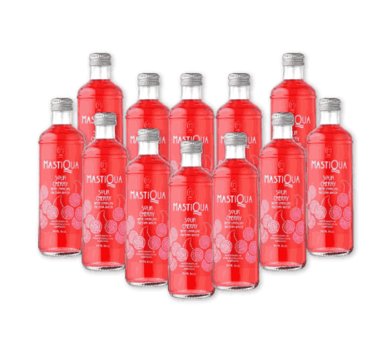 Mastiqua Sour Cherry Sparkling 330ml x 12 glass bottles