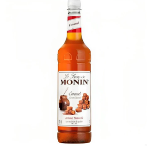Monin Caramel Syrup In Glass Bottle, 1 Litre