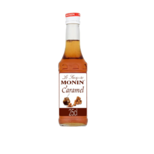 Monin Caramel Syrup In Glass Bottle, 250ml