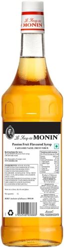 Monin Passion Fruit Syrup in Glass Bottle, 1L - Image 2
