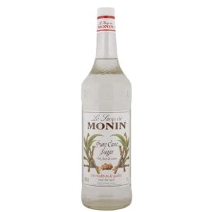 Monin Pure Cane Sugar Syrup In Glass Bottle, 1 Litre