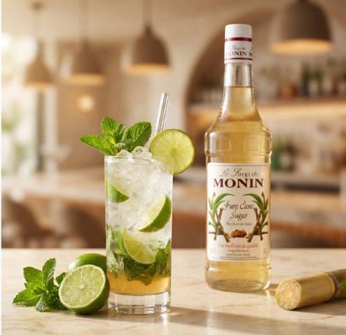 Monin Pure Cane Sugar Syrup In Glass Bottle, 1 Litre, Carton of 6 Bottles - Image 3