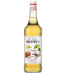 Monin Vanilla Syrup In Glass Bottle, 1 Litre
