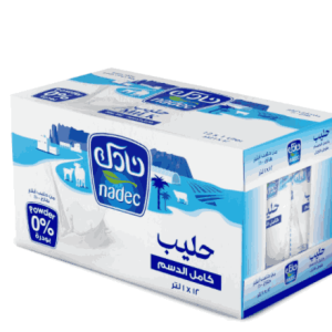 Nadec Full Fat Long Life Milk 1L Carton of 12 packs