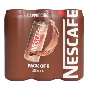 Nescafe Ready to Drink Cappuccino Coffee 225ml x 6 cans