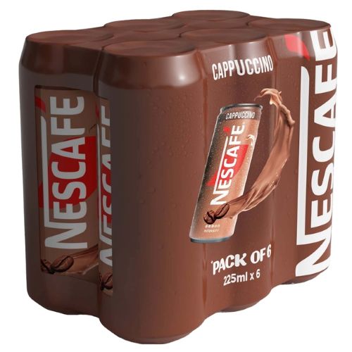 Nescafe Ready to Drink Cappuccino Coffee 225ml x 6 cans - Image 2