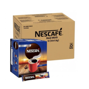 Nescafe Red Mug Decaf 1.8g, Pack of 50 Sticks, carton of 12 boxes
