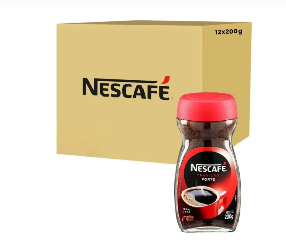 Nescafe Tradicao Forte Coffee, 200g, Carton of 12 bottles