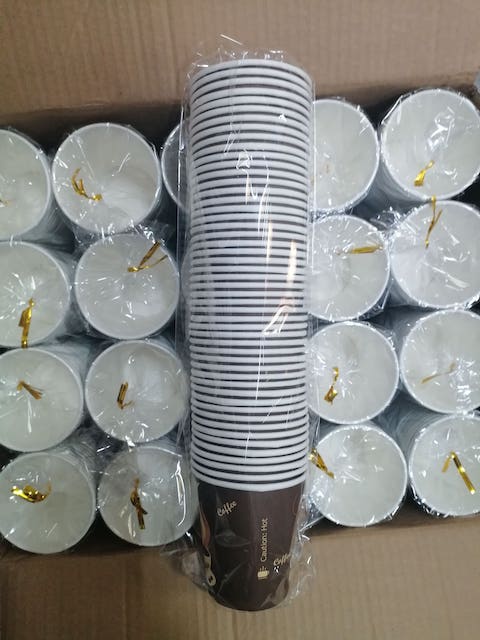 Paper Cup 7 Oz without handle 50 pc per pack, 20 pack per carton (1000 cups)