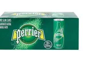 Perrier Sparkling Water Slim Can 250ml x 10 cans