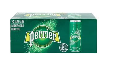 Perrier Sparkling Water Slim Can 250ml x 10 cans