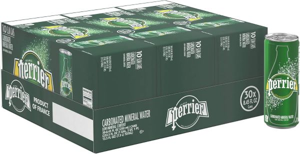 Perrier Sparkling Water Slim Can 250ml x 30 cans