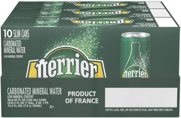 Perrier Sparkling Water Slim Can 250ml x 30 cans - Image 3
