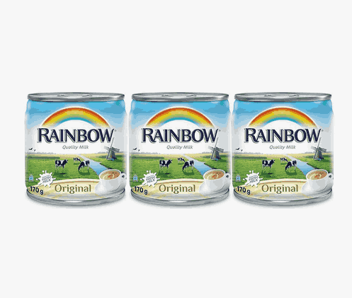 Rainbow Evaporated Milk Original 170g (Pack of 3)