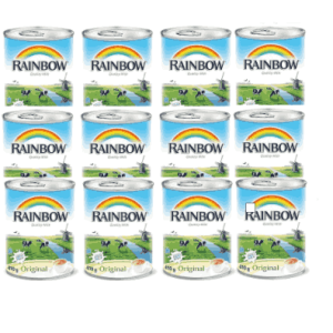 Rainbow Evaporated Milk Original Vitamin D, 410g, pack of 12