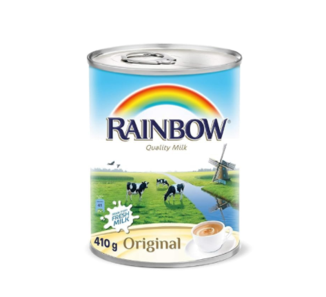 Rainbow Evaporated Milk Original Vitamin D, 410g, pack of 12 - Image 2