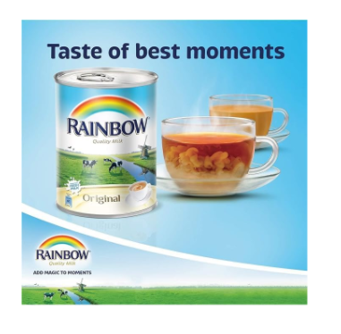 Rainbow Evaporated Milk Original Vitamin D, 410g, pack of 12 - Image 3