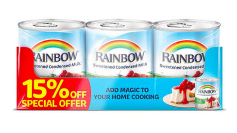 Rainbow Sweetened Condensed Milk 396g set of 3