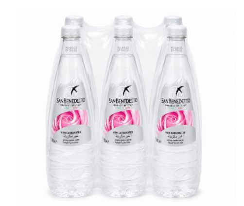 San Benedetto Still Mineral Water 1L x 6 plastic bottles