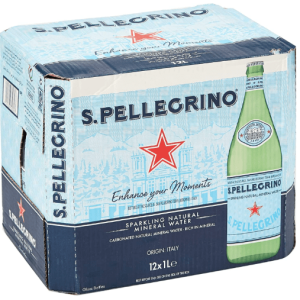 San Pellegrino Sparkling Water 1 L x 12 Glass Bottles