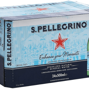 San Pellegrino Sparkling Water 500ml x 24 glass bottles