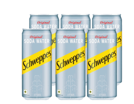 Schweppes Soda water 300ml x 6 cans