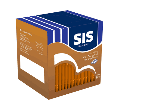 SIS Brown Sugar Sticks 350g 70 Individual Sticks per Box