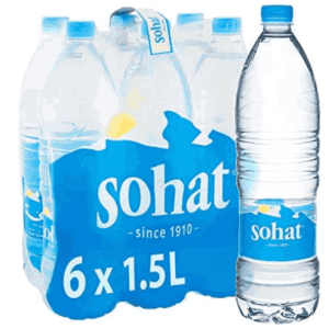 Sohat Natural Still Water 1.5L x 6 plastic bottles