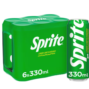 Sprite Regular Carbonated Soft Drink 6 cans x 330 ml