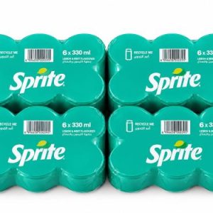 Sprite Regular Lemon & Mint Flavored Soft Drink 330ml, Carton of 24 Cans