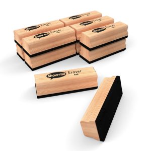 Show-me Wooden Handled Large Board Erasers 12pk