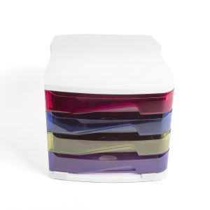 TTS Four Drawer Desktop Unit