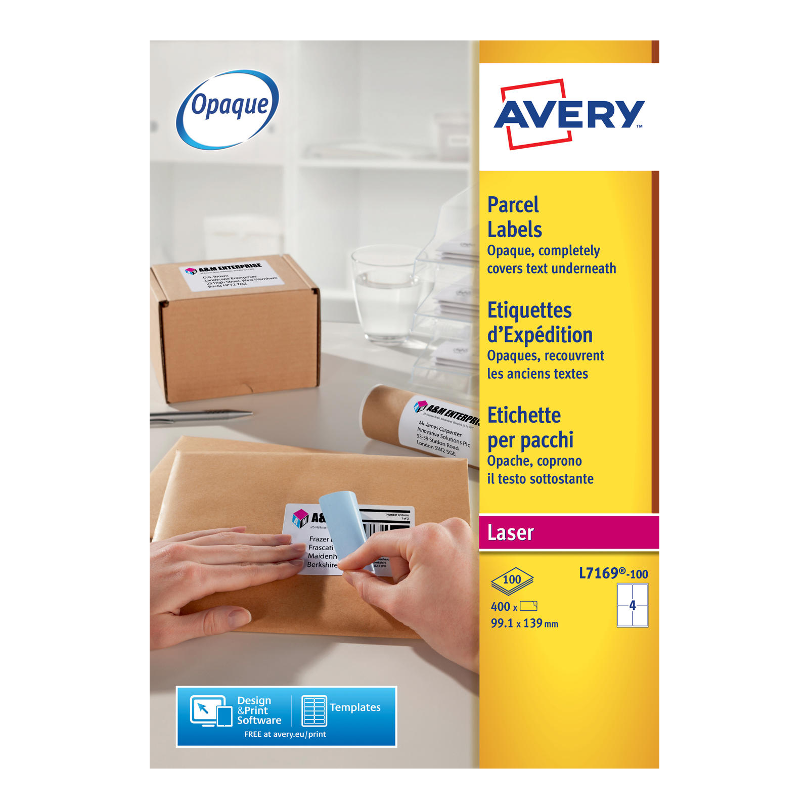 Avery QuickPEEL Laser Address Labels FSC H381xW635mm 100pk