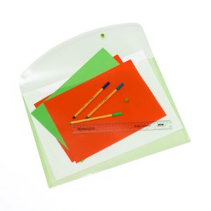 TTS Foolscap Plastic Wallet Folder A4 Pastel