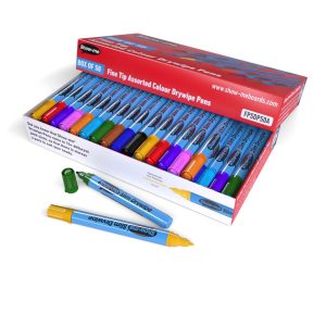 Show-me Assorted Drywipe Pens Fine Tip 50pk