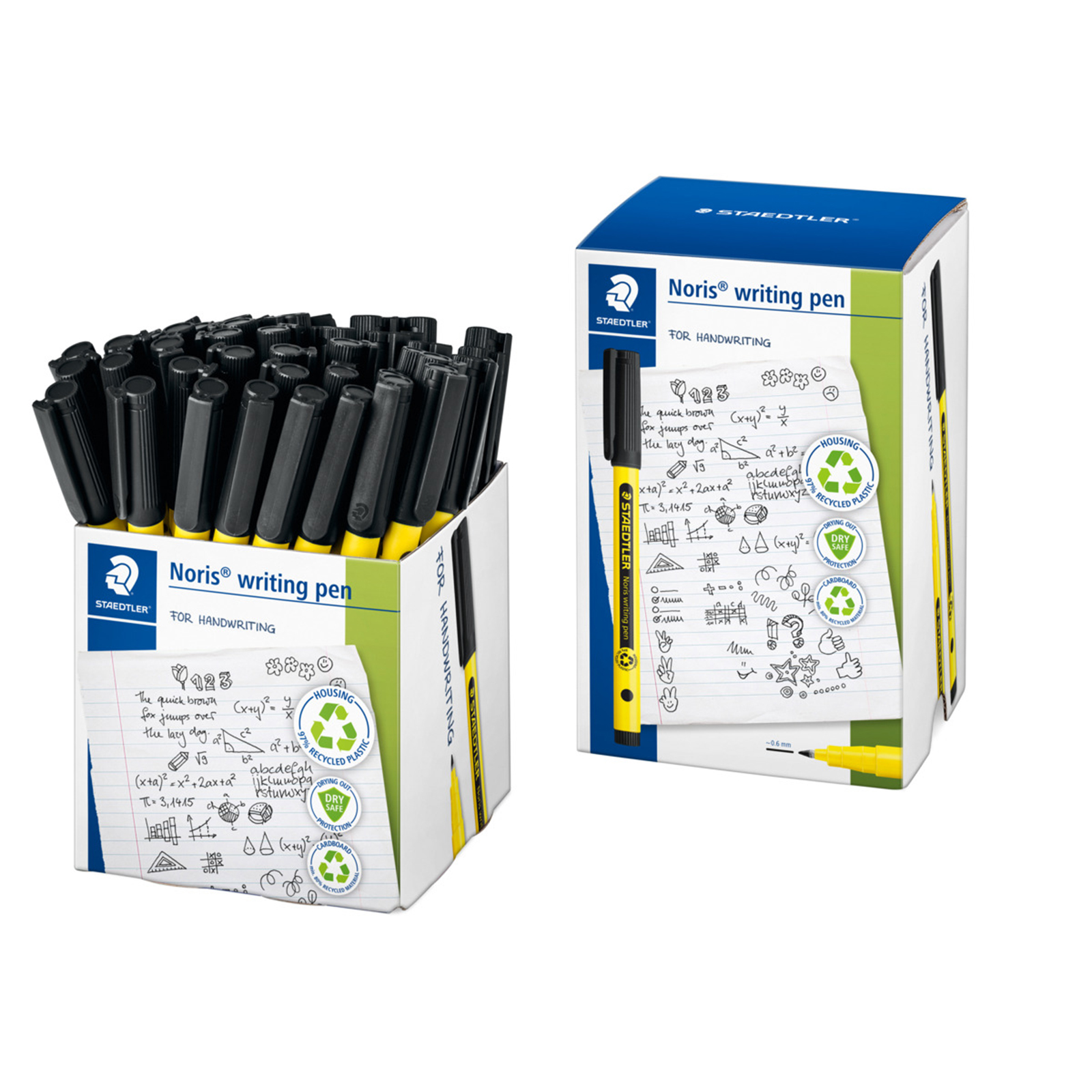 STAEDTLER Noris 307 Handwriting Pens Black 50pk