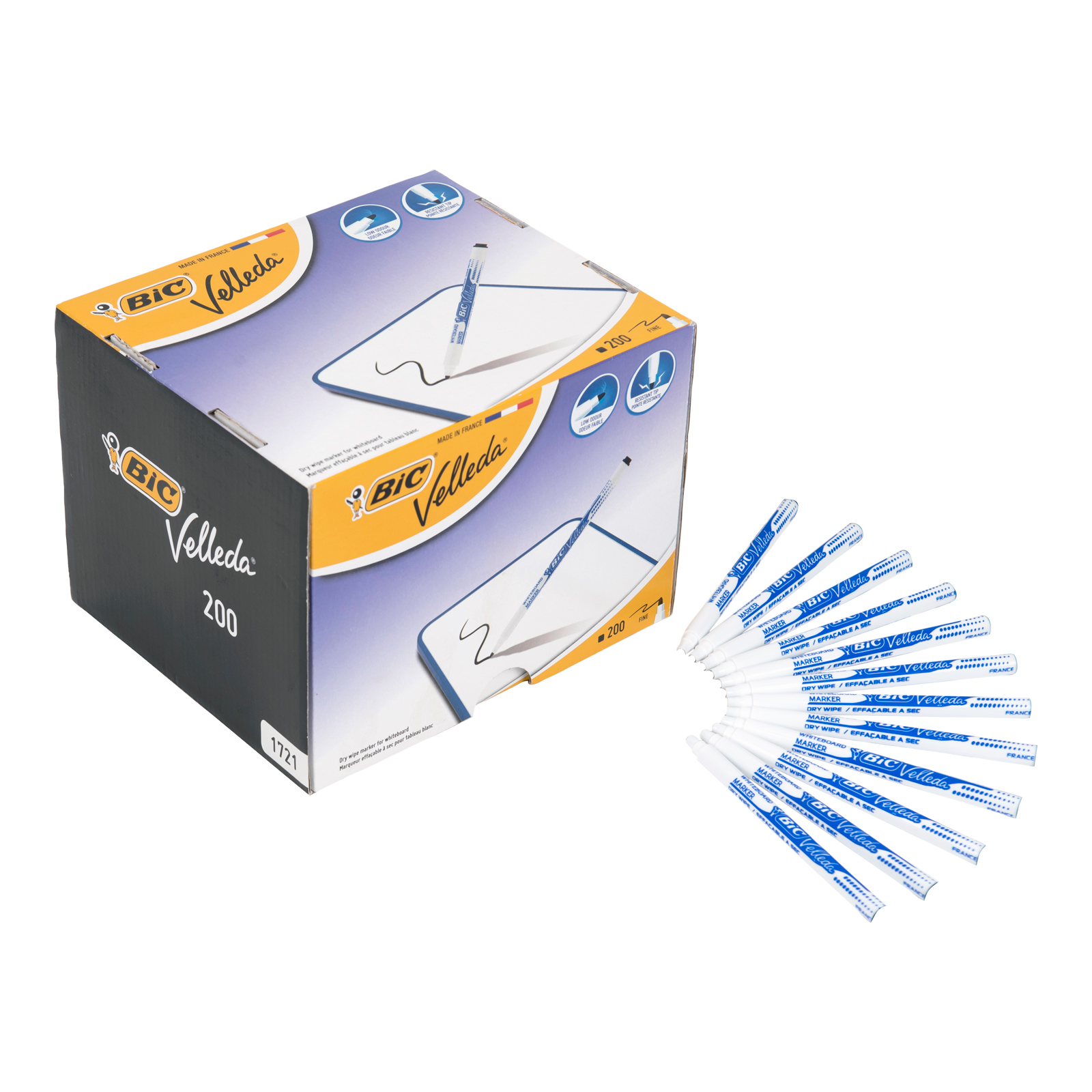 BIC Velleda 1721 ECOlutions Drywipe Pens 200pk