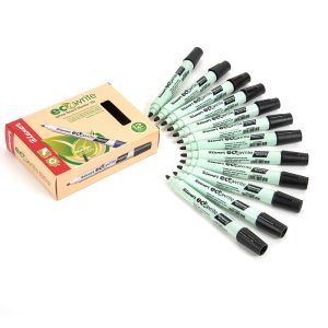 Luxor ECO Whiteboard Markers Black 12pk