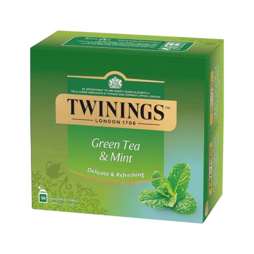 Twinings Green Tea and Mint 50 Individually wrapped Tea Bags