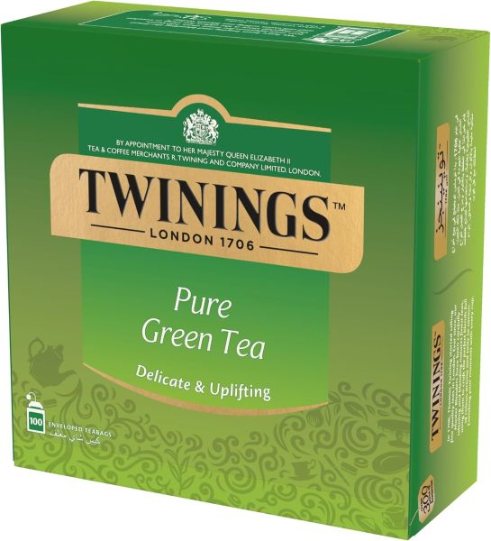 Twinings Pure Green Tea 100 Tea Bags individually wrapped, Carton of 4 boxes - Image 2