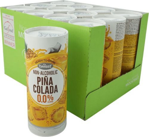 Twisst Non Alcoholic Piña Colada Ready To Drink 240ml x 12 Pack