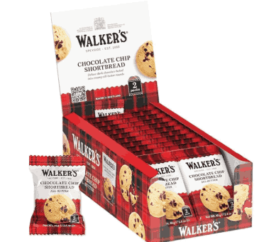 Walkers All Butter Chocolate Chip Shortbread 40g, Box of 20 packs
