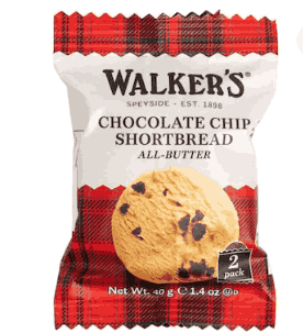 Walkers All Butter Chocolate Chip Shortbread 40g, Box of 20 packs - Image 2